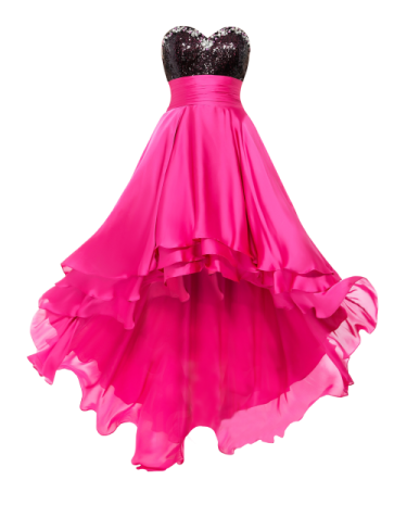 a pink dress on a white background