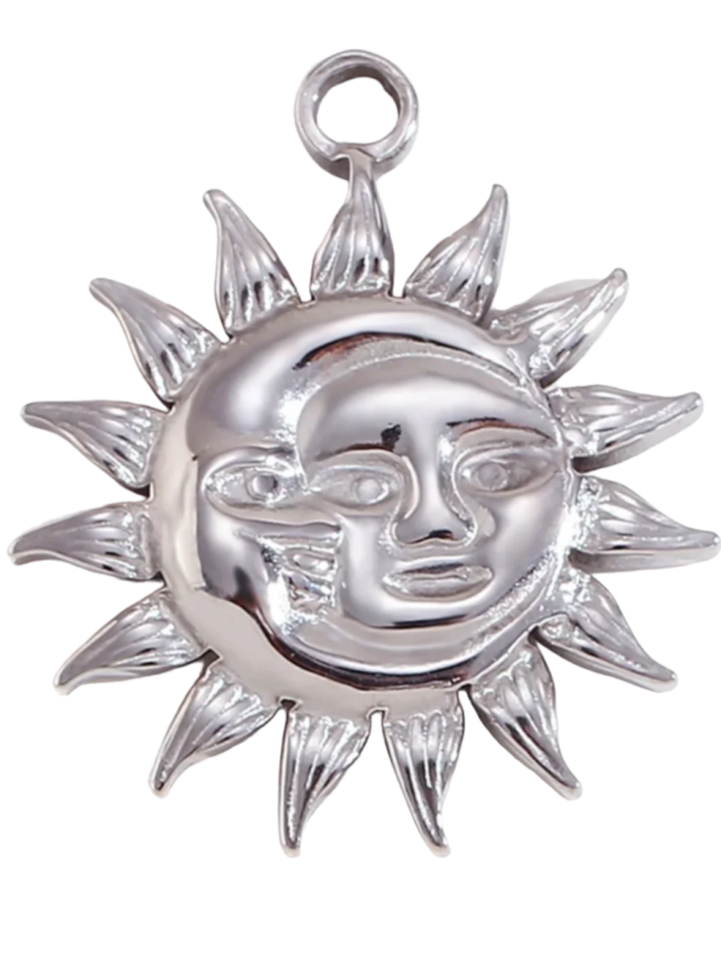 sterling plated sun charm