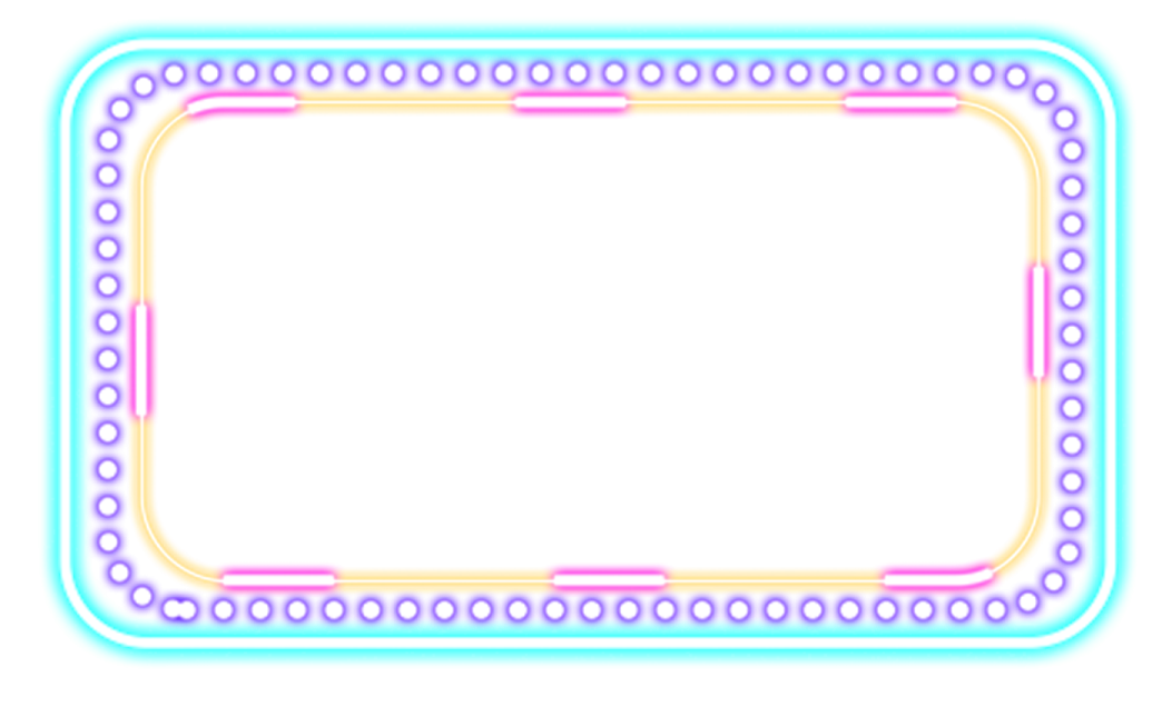 a neon sign with a white background
