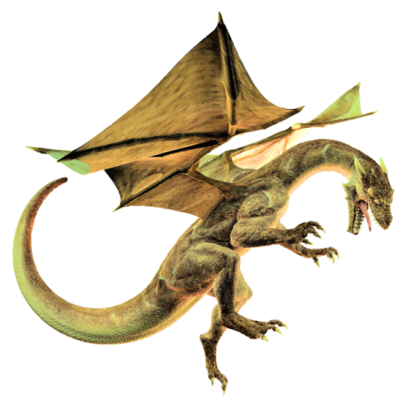 a dragon flying through the air
