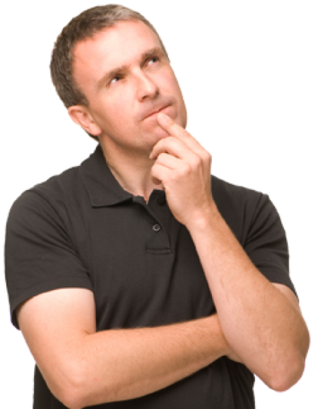 a man wearing a black polo shirt