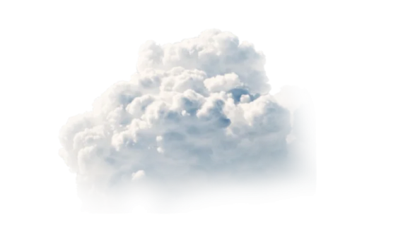 a cloud in the sky on a white background