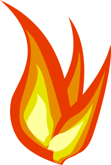 a fire with flames on it