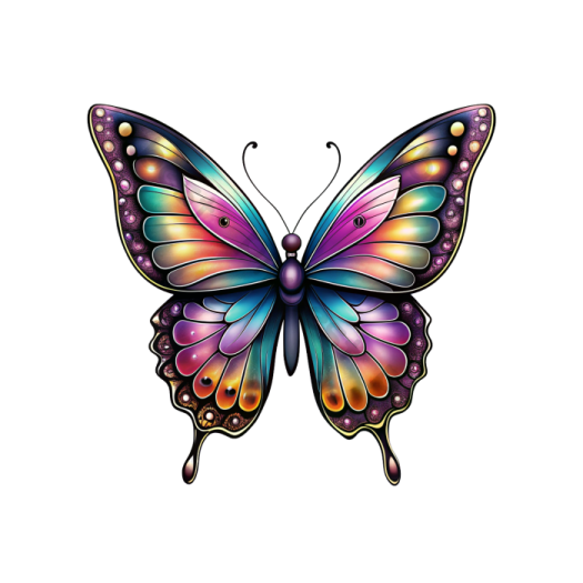 a colorful butterfly tattoo design