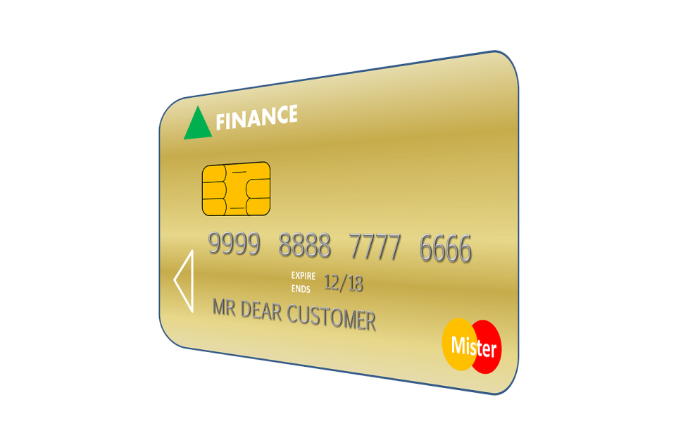 an image of a gold credit card