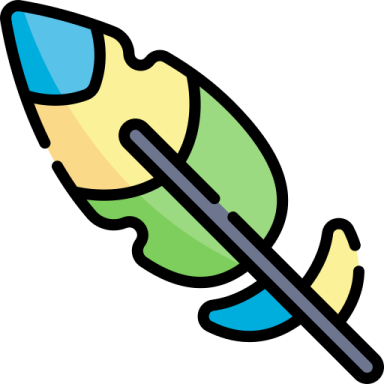 a pencil with a green leaf on it