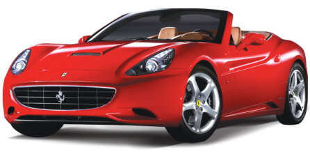 a red ferrari car on a white background