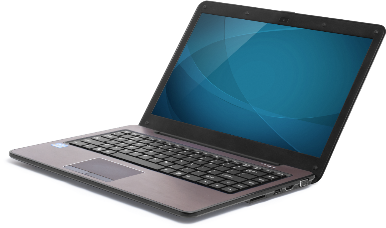 a laptop computer with a blue screen