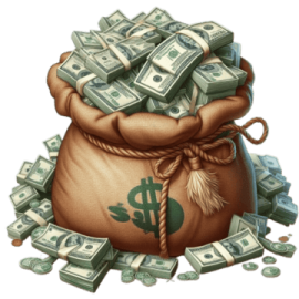 a bag full of money