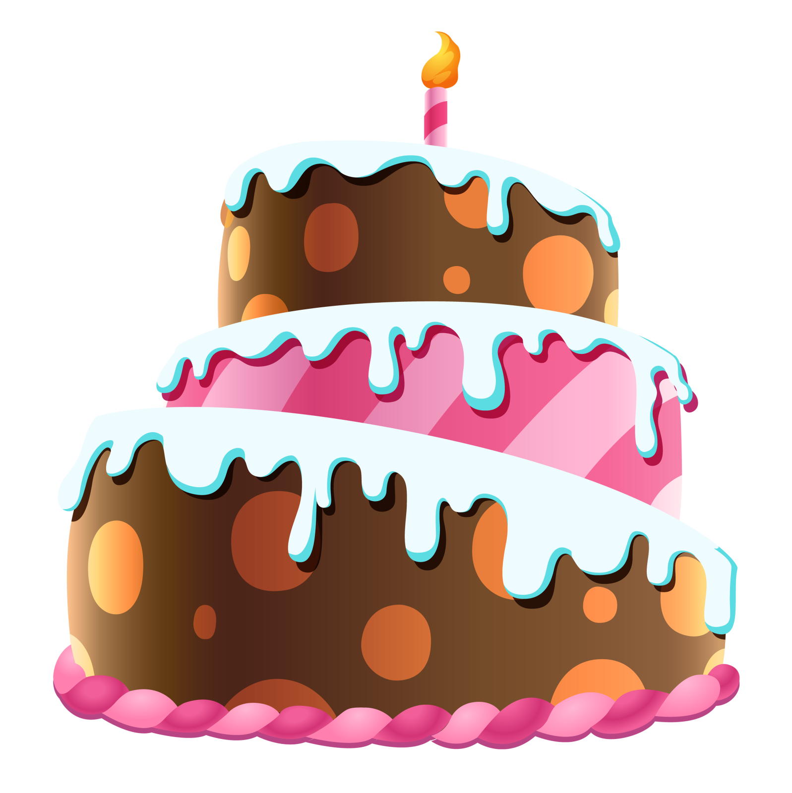 a cake with a candle on top of it