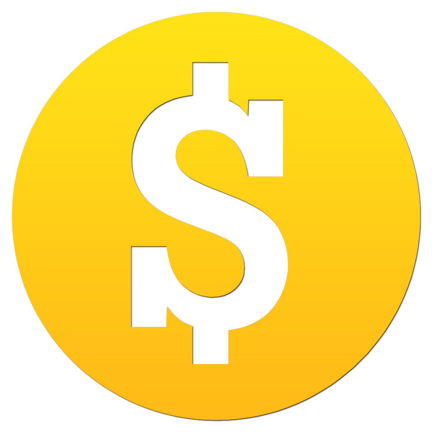 a yellow dollar icon