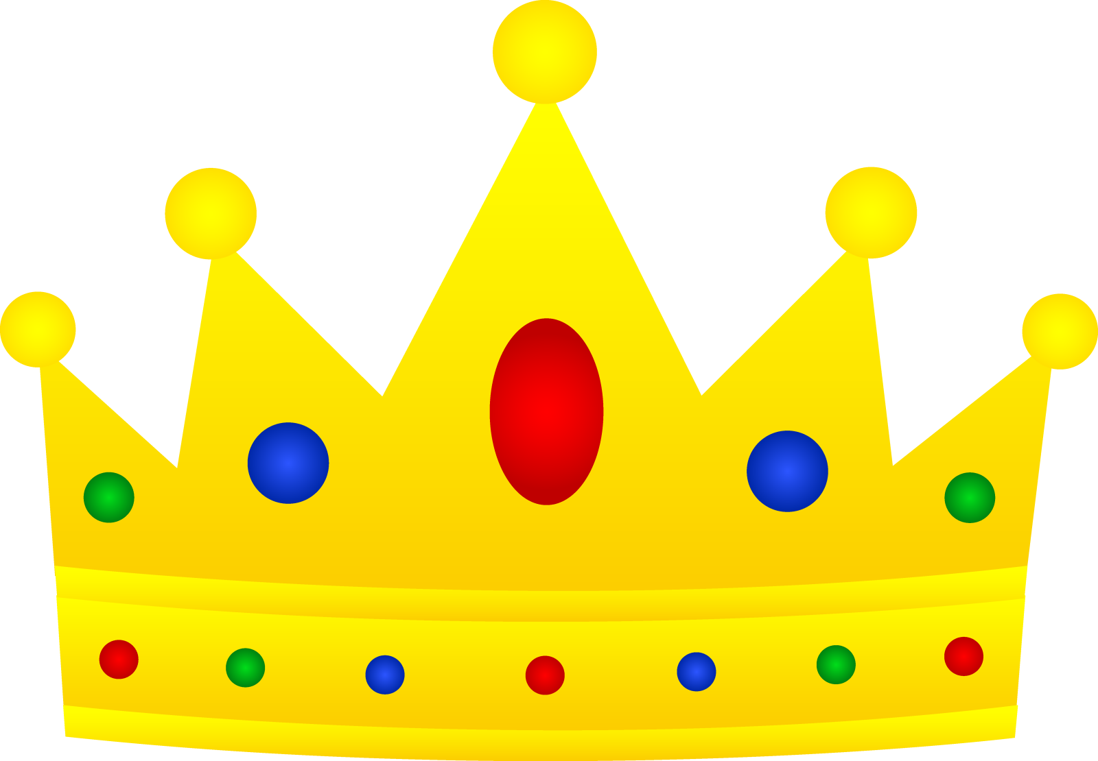 a yellow crown with colorful balls on it