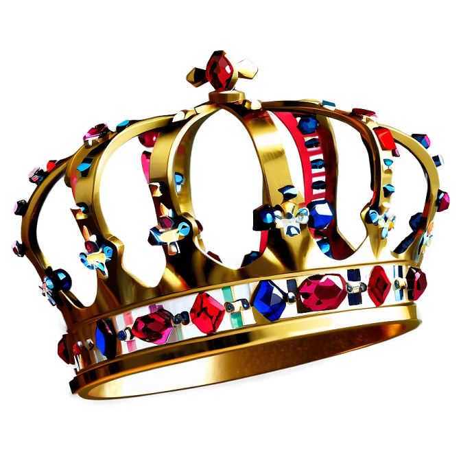a gold crown with colorful jewels on it