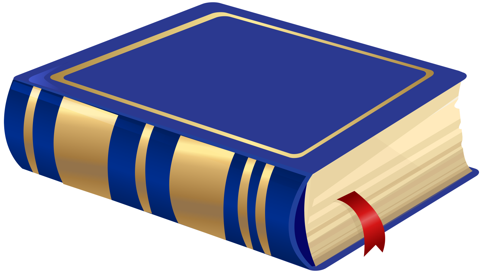 an open book with a red ribbon around it