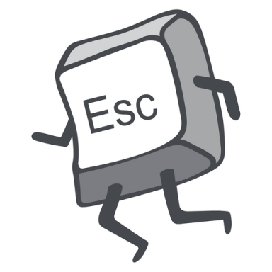 a computer keyboard with the word esc on it
