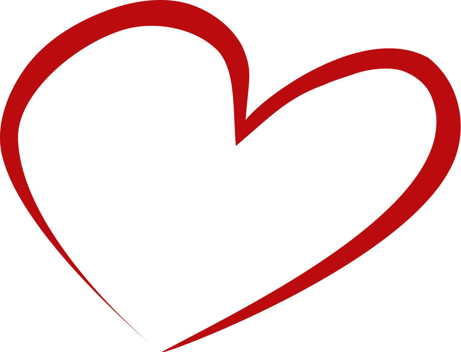 a red heart on a white background