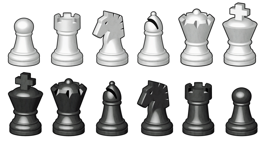 a set of chess pieces
