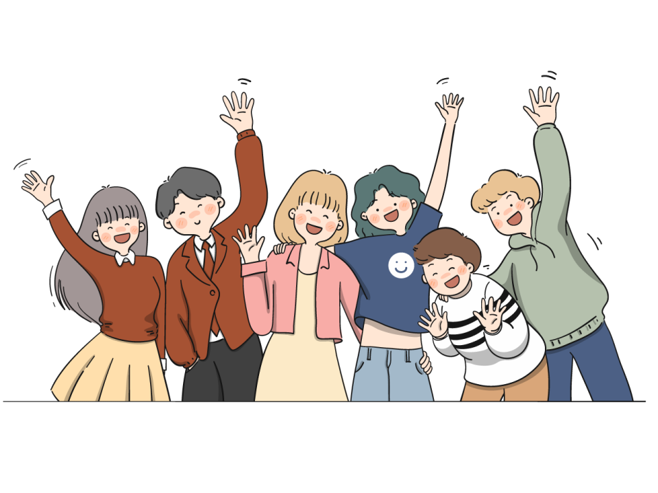 a group of people raising their hands