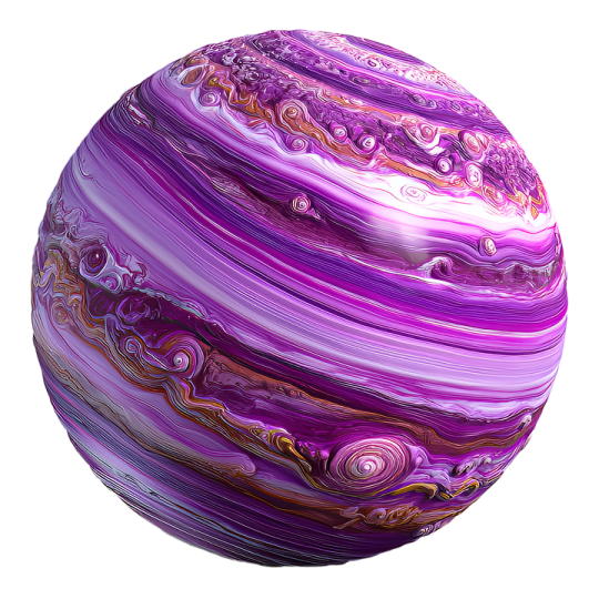 an image of a purple and white marble ball