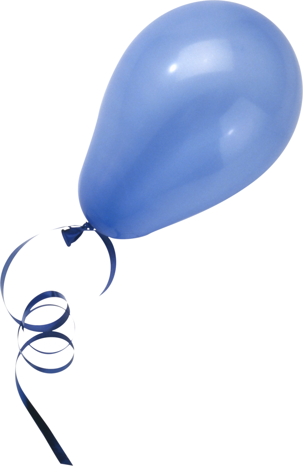 a blue balloon with a ribbon tied around it
