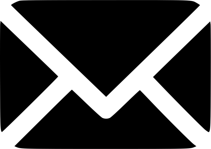 a black and white envelope icon