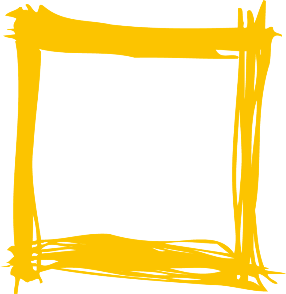 a yellow frame on a white background