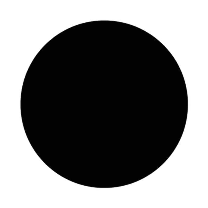 a black circle on a white background