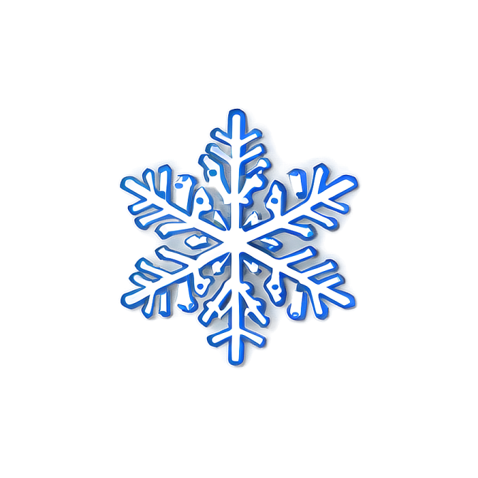 a blue snowflake on a white background