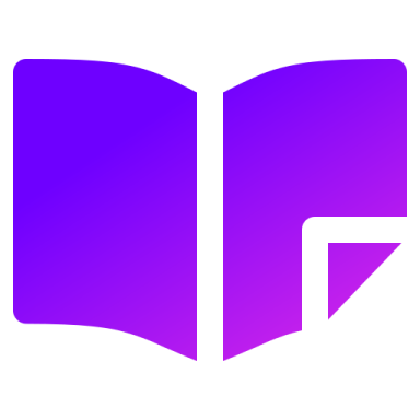 a purple logo with the letter p on it