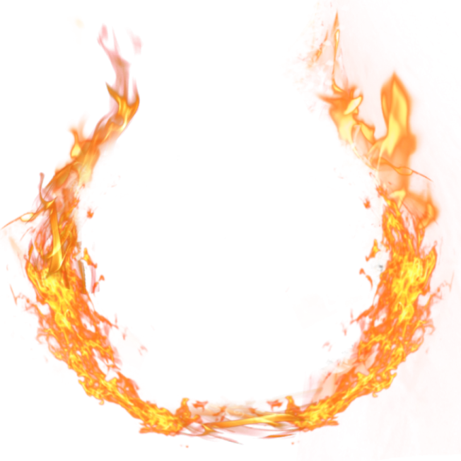 a circle of fire on a white background