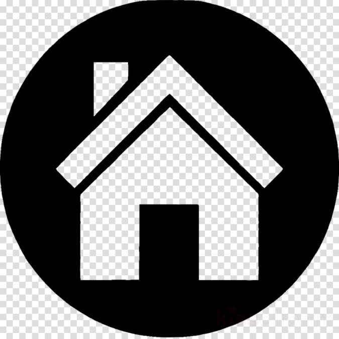 a black and white house icon on a transparent background