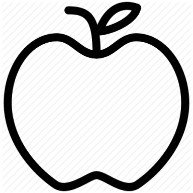 a black and white apple icon