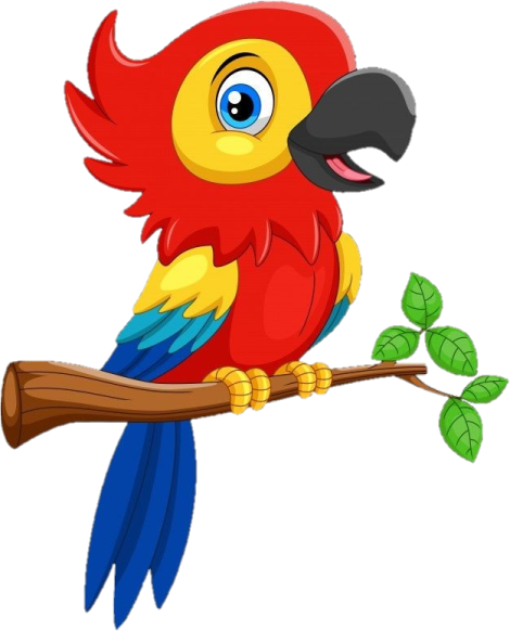 a red and yellow parrot sitting on a branch
