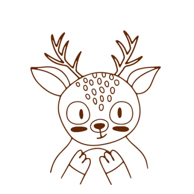 a drawing of a deer