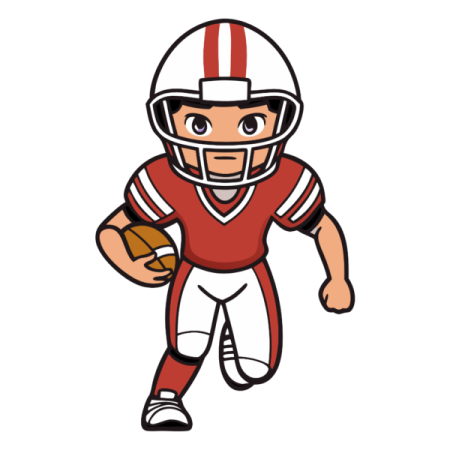 a football player running with the ball