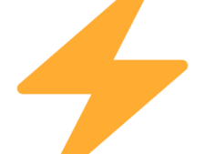 a yellow lightning bolt