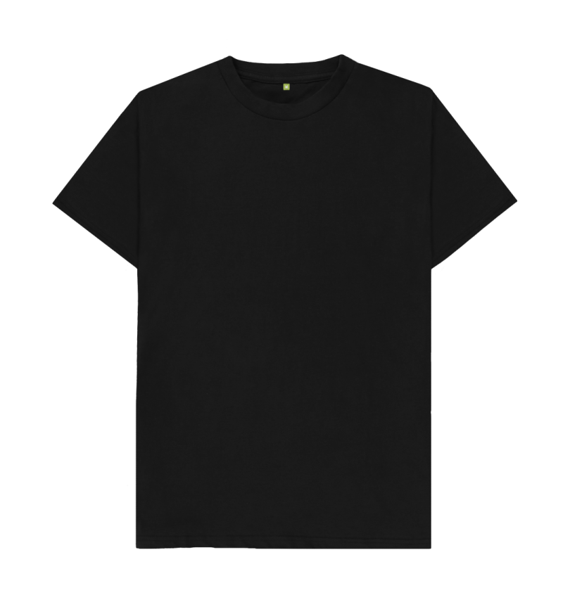 a black t - shirt on a white background