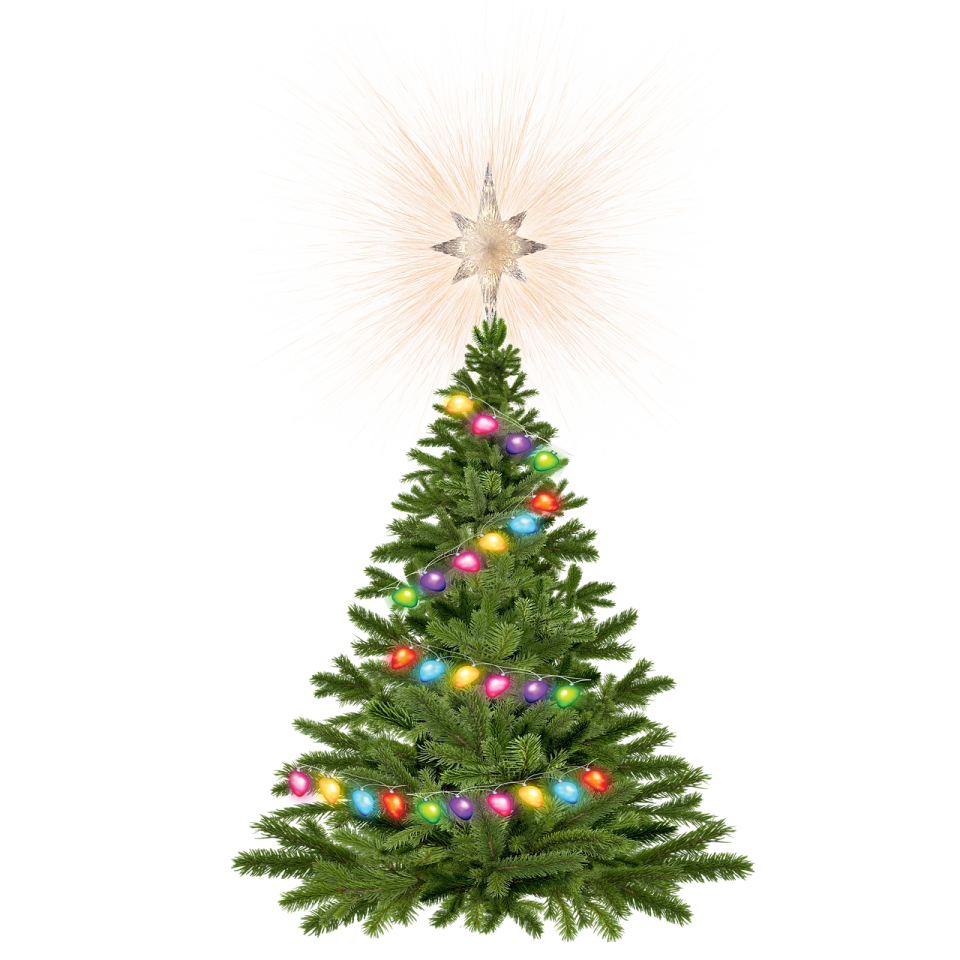 a christmas tree with a star on top