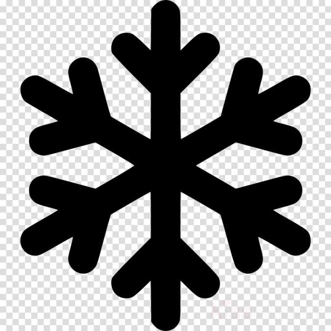a black snowflake on a transparent background