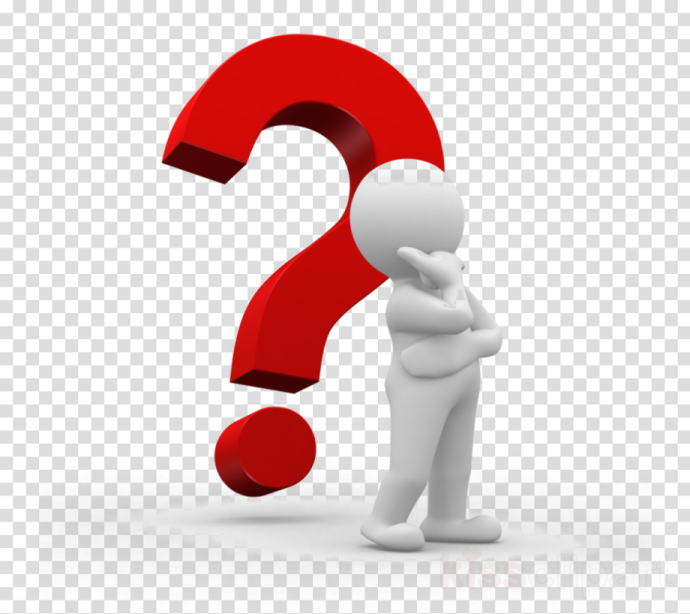 a person standing in front of a red question sign