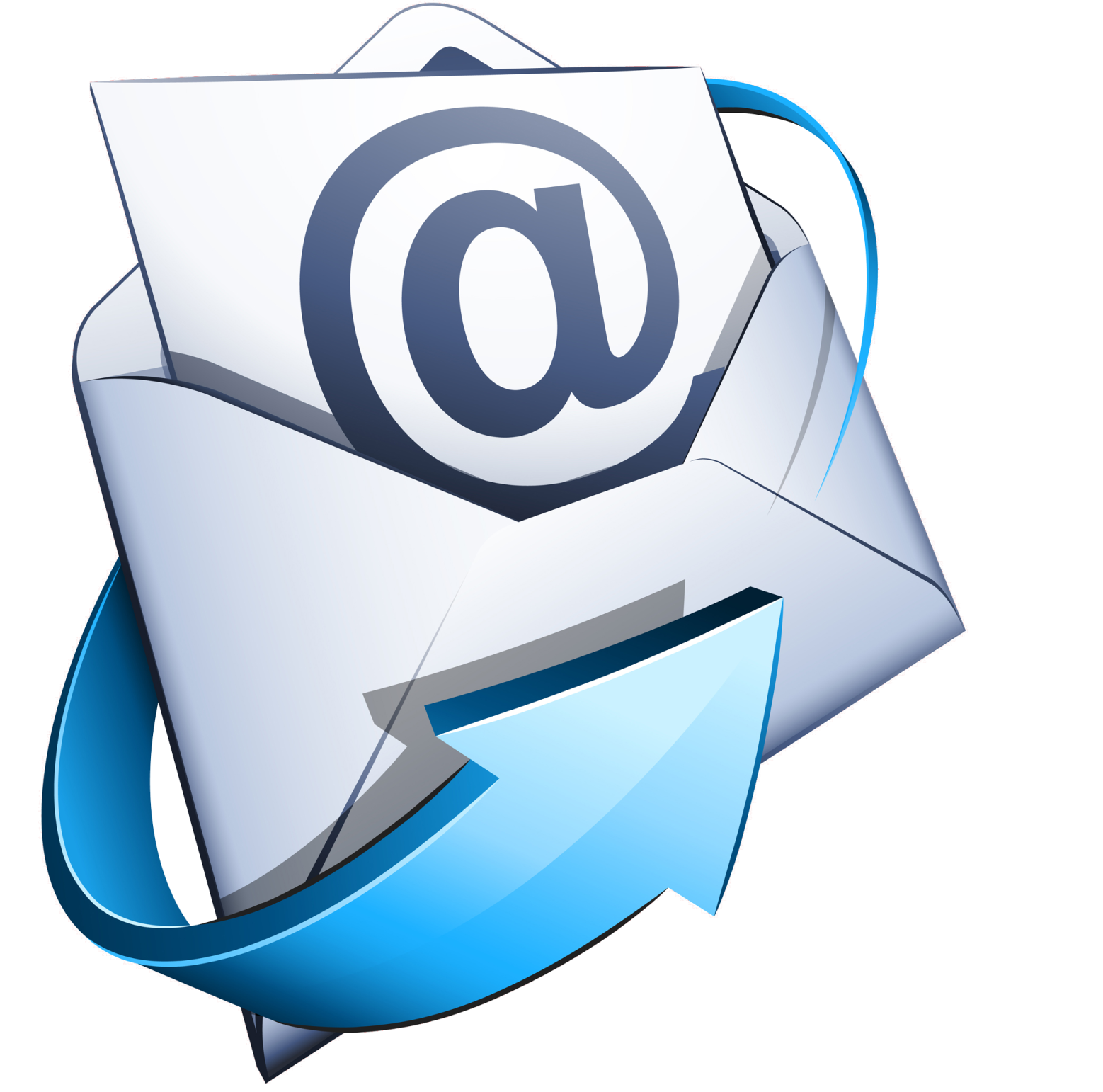 an email envelope with a blue ribbon