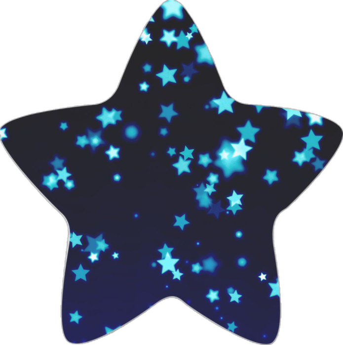 a blue and white star with stars on it