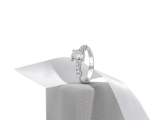 a diamond engagement ring in white gold