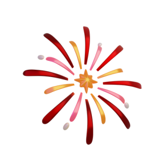 a red and yellow flower with white background