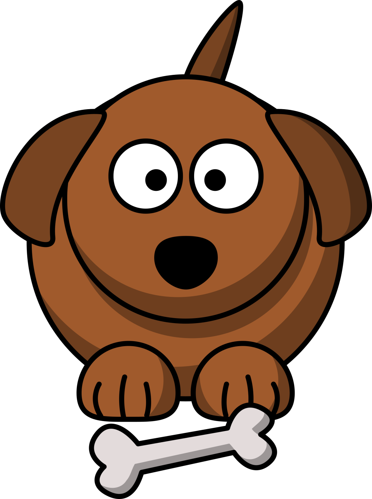 a brown dog with a bone in its mouth