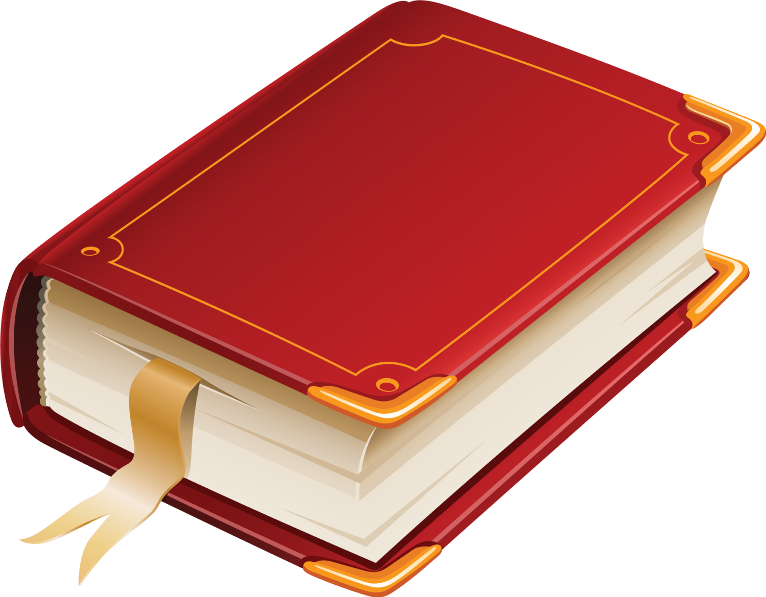 a red book with gold trim