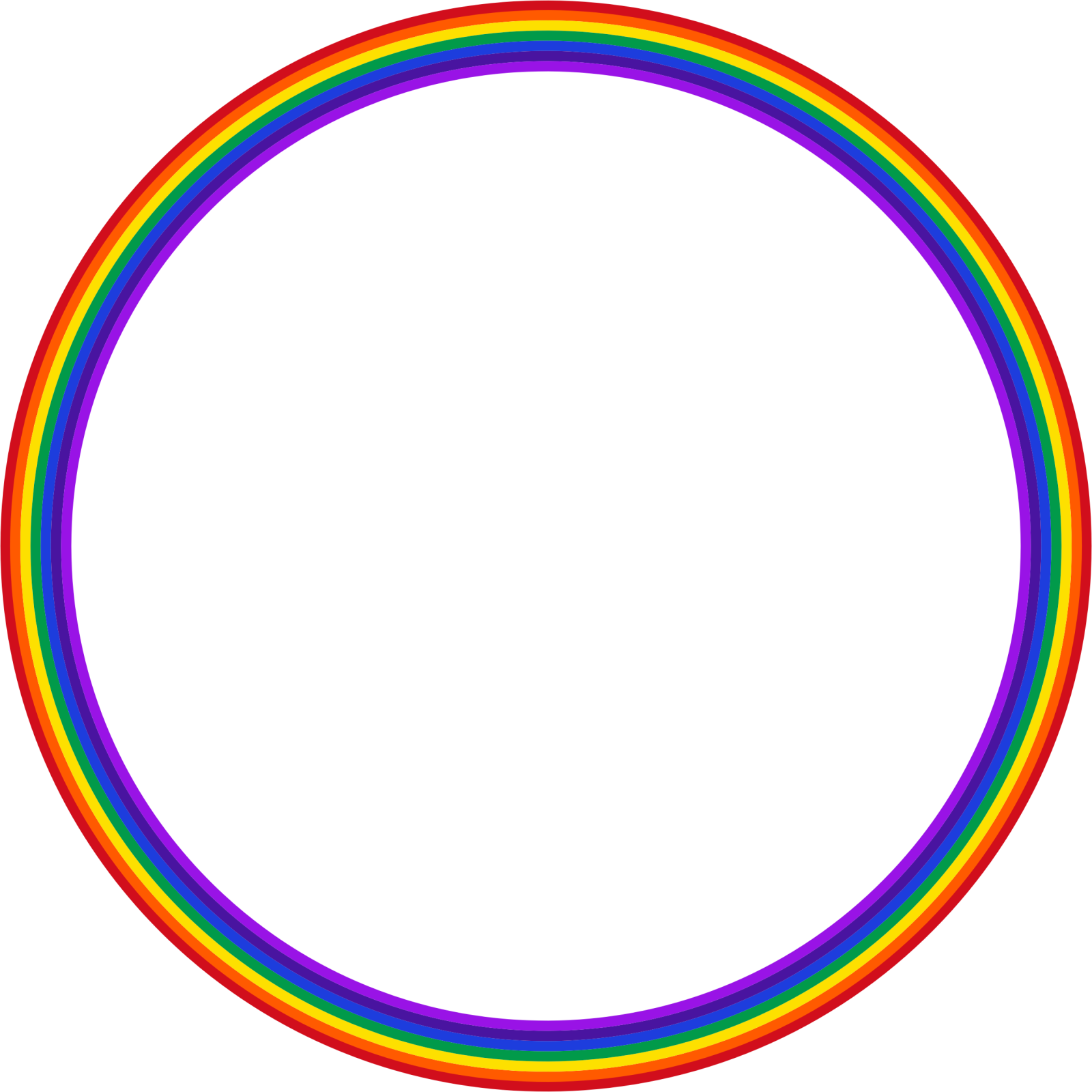 a rainbow colored circle on a white background