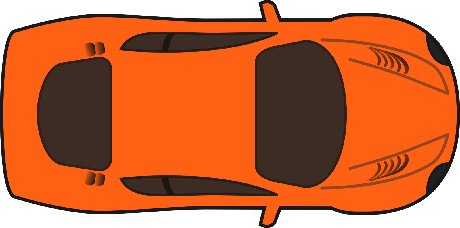 an orange sports car