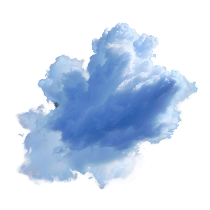 a painting of a cloud in the sky