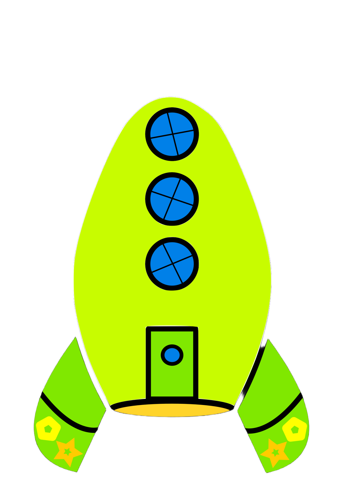 an image of a green space rocket